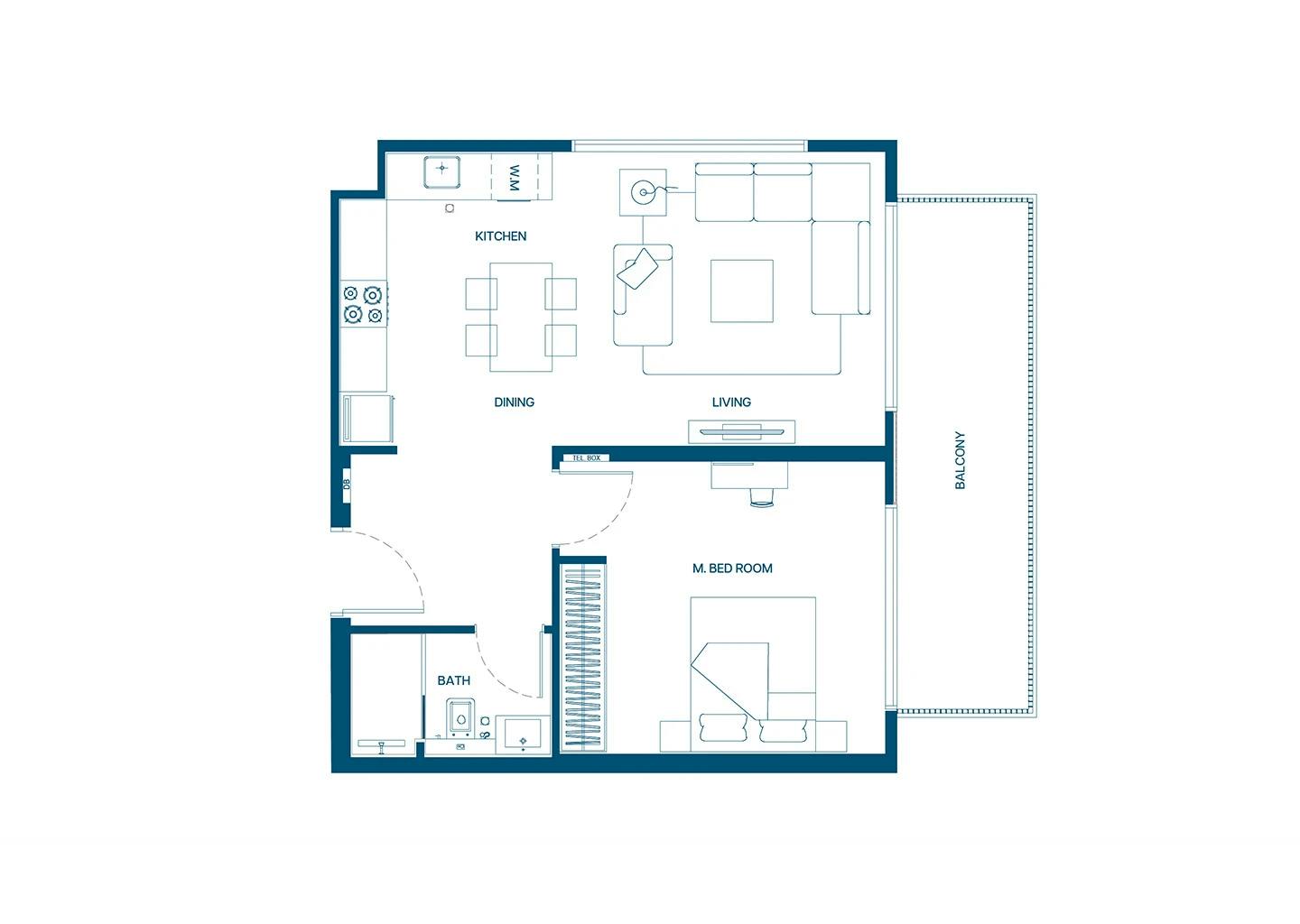 Layout 1 Bedroom