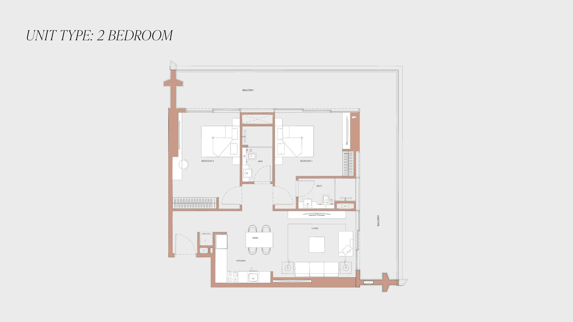 Layout 2 Bedroom