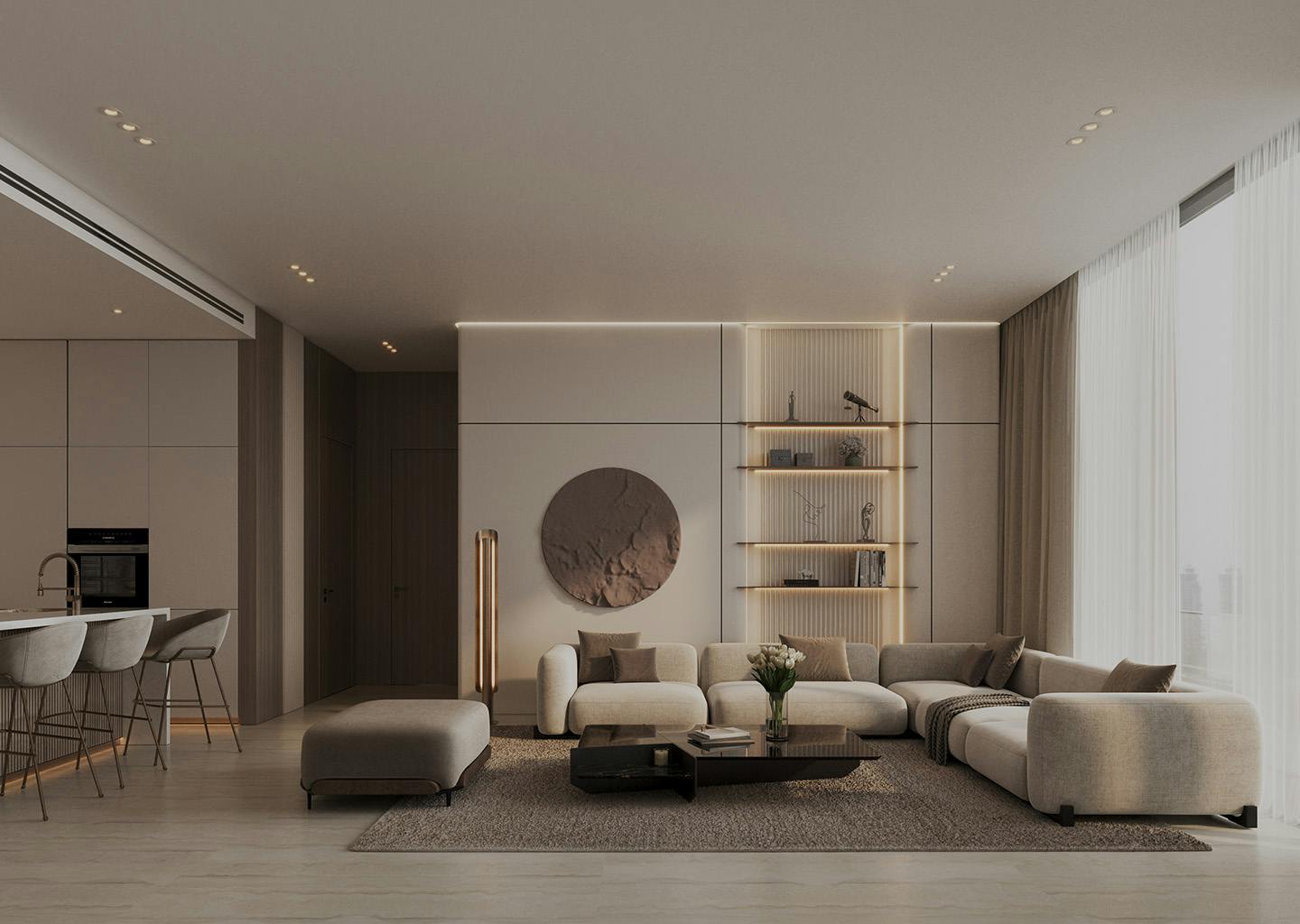 Binghatti elite living room
