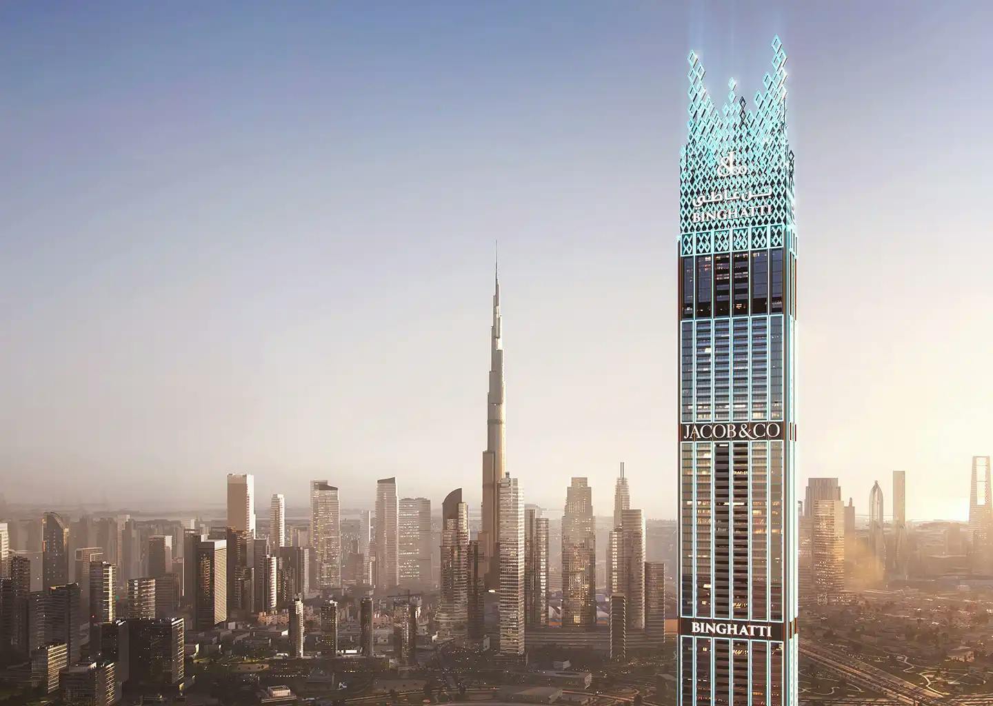 Burj Binghatti JACOB&CO Residences Exterior View - Day Shot