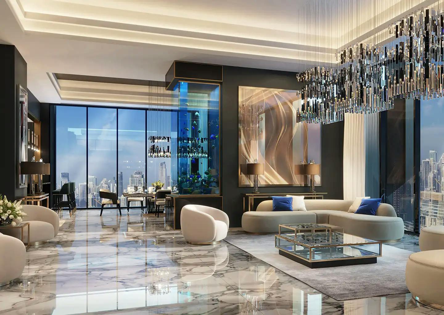 The Astronomia Sky Mansion Penthouse Living Area