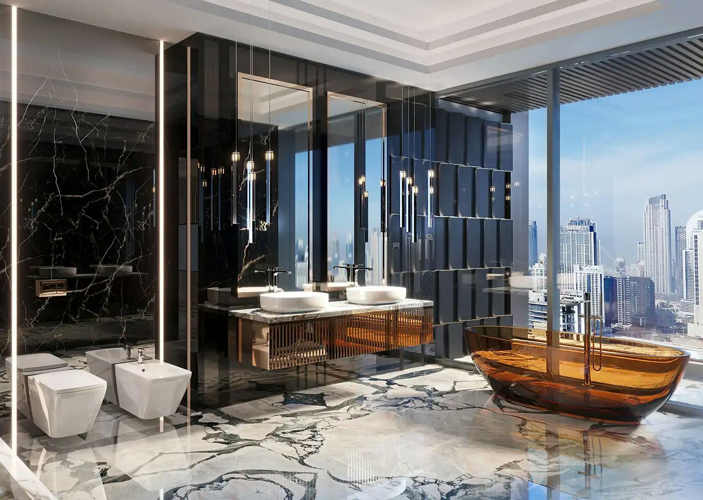 The Fleur De Jardin Sky Mansion Private Bathroom