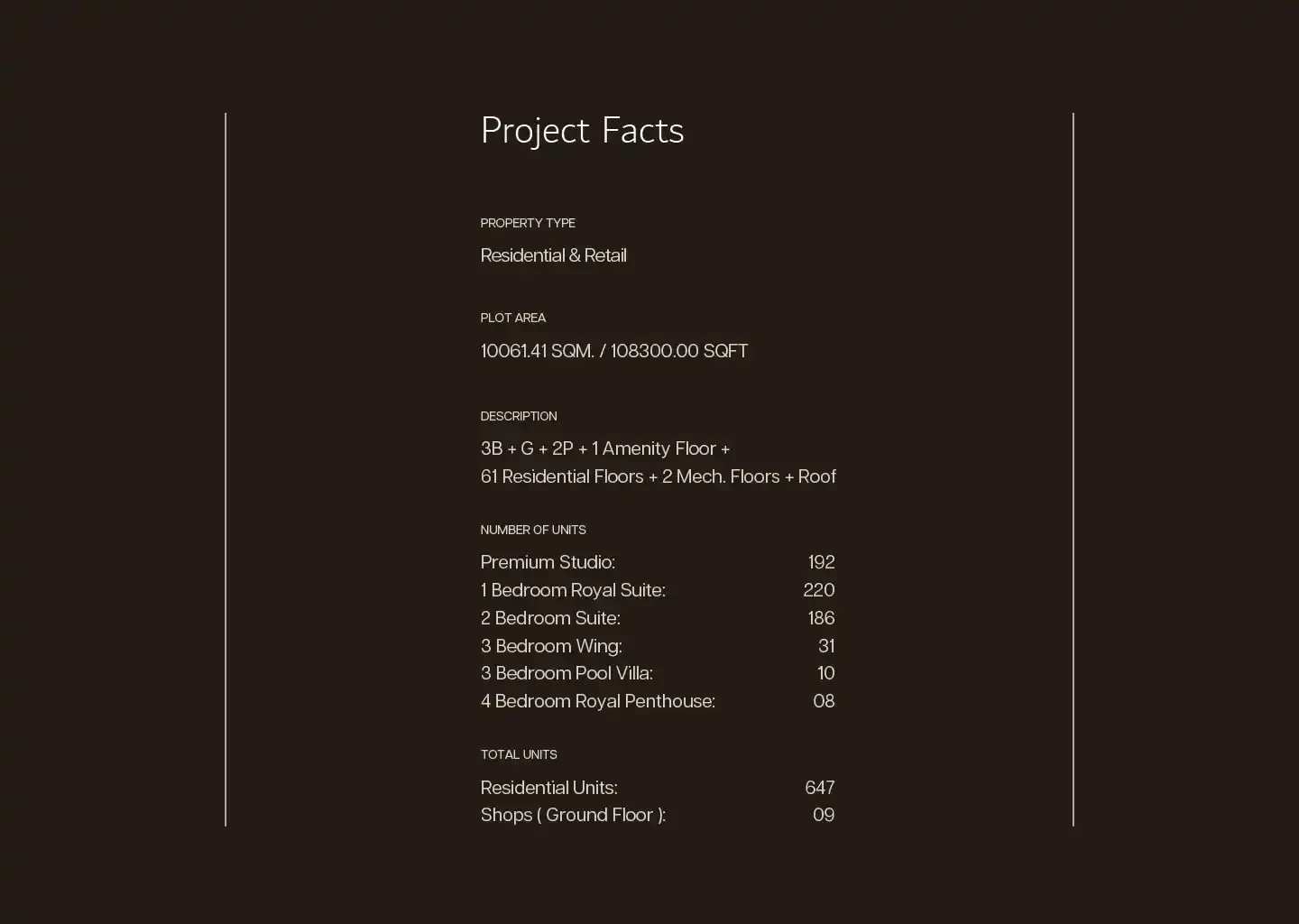 ONE BY BINGHATTI project facts