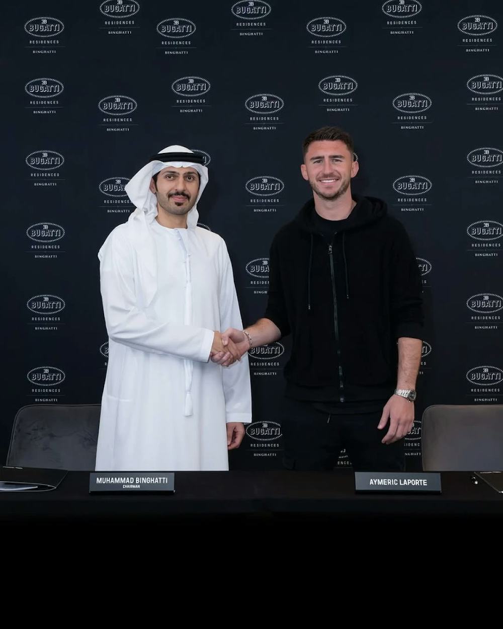 Aymeric Laporte penthouse in Dubai Binghatti Bugatti Residences