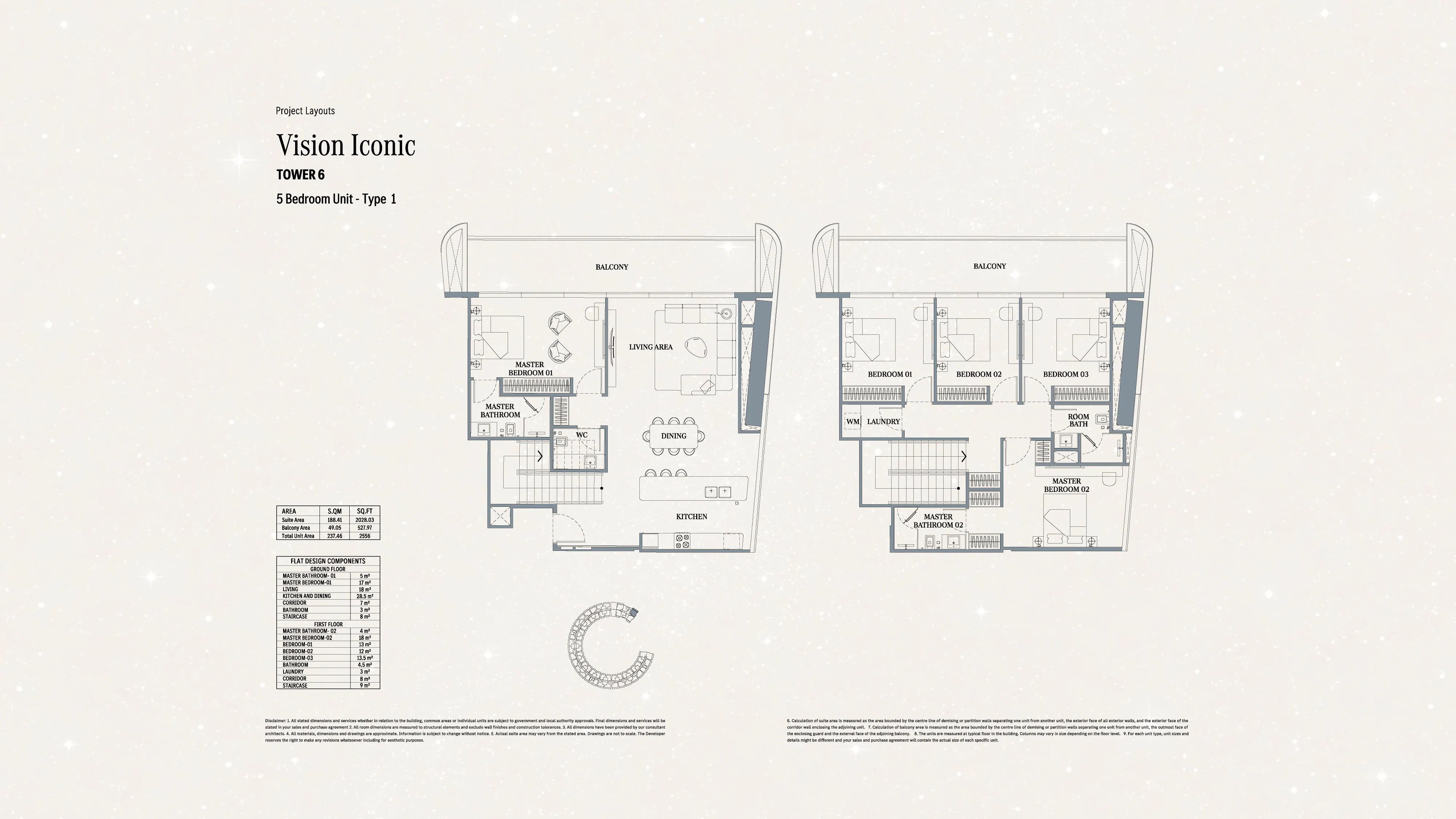 vision iconic five bedroom layout 1